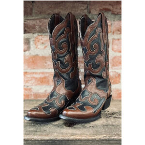 J. B. DILLON ~ WESTERN LEATHER BOOTS ~ JBA2165 ~ SZ 8.5 B Ladies- NIB, NWT